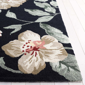 Safavieh Jardin Hand-tufted Floral Runner Rug - Luxurious Indian Wool For Elegant Home Décor Transformation Black ,Beige Indian Wool Pile Jar275z-5