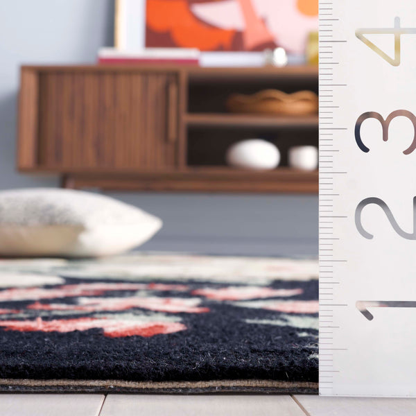 Safavieh Jardin Hand-tufted Floral Runner Rug - Luxurious Indian Wool For Elegant Home Décor Transformation Black ,Beige Indian Wool Pile Jar275z-5