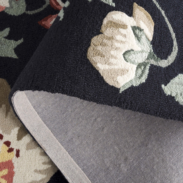 Safavieh Jardin Hand-tufted Floral Runner Rug - Luxurious Indian Wool For Elegant Home Décor Transformation Black ,Beige Indian Wool Pile Jar275z-5