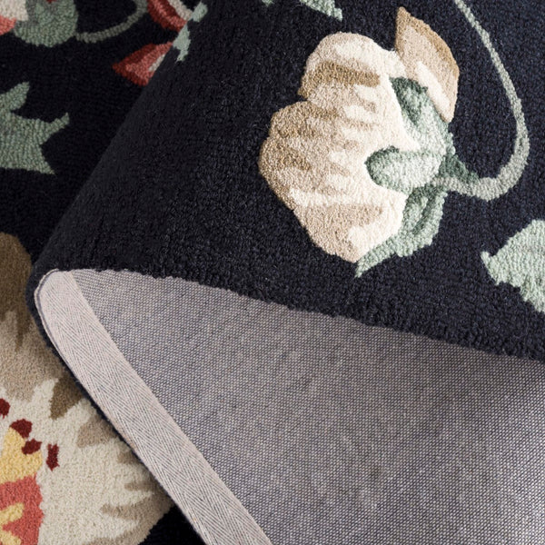 Safavieh Jardin Hand-tufted Floral Area Rug – Luxurious Indian Wool Design For Elegant Home Décor Bliss Black ,Beige Indian Wool Pile Jar275z-9