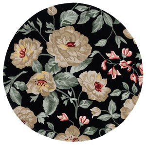 Safavieh Jardin Hand-tufted Floral Area Rug – Luxurious Indian Wool Design For Elegant Home Décor Bliss Black ,Beige Indian Wool Pile Jar275z-9