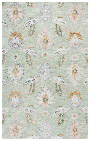 Safavieh Jardin Hand-Tufted Sage Green Wool Area Rug — Low-Profile 5/8" Pile, Subtle Floral Texture, Durable 8'-0" x 10'-0" JAR276W-8