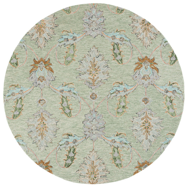 Safavieh Jardin Hand-Tufted Sage Green Wool Area Rug — Low-Profile 5/8" Pile, Subtle Floral Texture, Durable 8'-0" x 10'-0" JAR276W-8