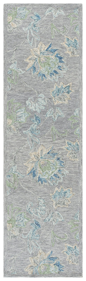Safavieh Jardin Hand-Tufted Grey Blue Wool-Cotton Rug — Serene, Durable Anchor For Living Rooms & Bedrooms 8'-0" x 10'-0" JAR277F-8