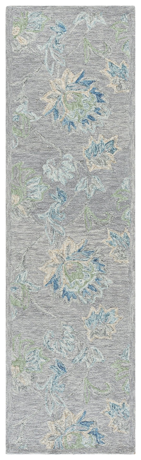 Safavieh Jardin Hand-Tufted Grey Blue Area Rug — Wool-Cotton Blend, Low Pile, Floral Motifs For Timeless Style 4'-0" x 6'-0" JAR277F-4