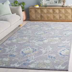 Safavieh Jardin Hand-Tufted Grey Blue Wool-Cotton Rug — Serene, Durable Anchor For Living Rooms & Bedrooms 8'-0" x 10'-0" JAR277F-8