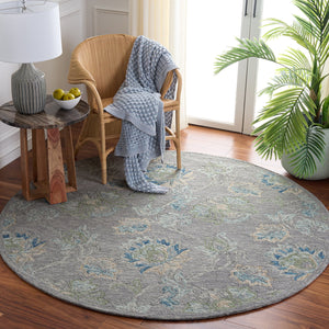 Safavieh Jardin Hand-Tufted Grey Blue Wool-Cotton Rug — Serene, Durable Anchor For Living Rooms & Bedrooms 8'-0" x 10'-0" JAR277F-8