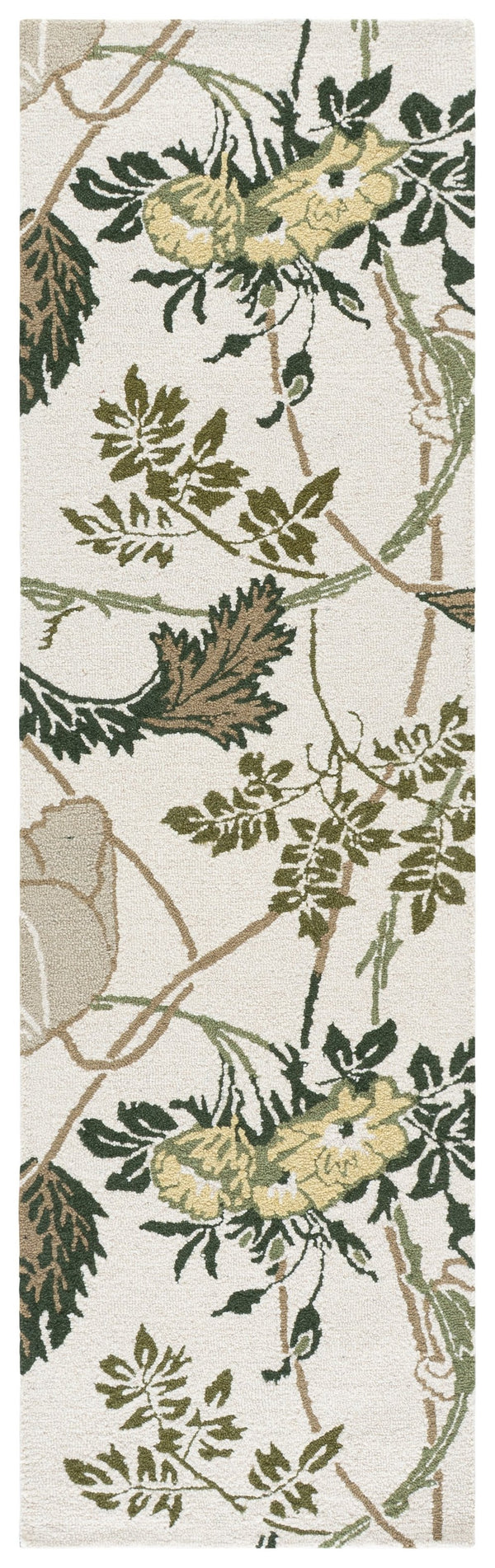 Safavieh Jardin Hand-Tufted Ivory & Green Wool-Cotton Rug With Subtle Floral-Modern Motif, Durable Texture 4'-0" x 6'-0" JAR278A-4