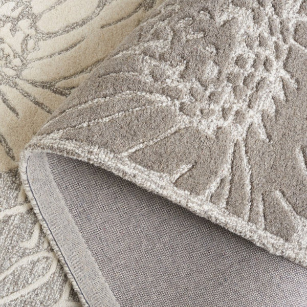 Safavieh Jardin Hand-Tufted Wool Runner Soft Floral Hallway Rug in Grey and Ivory 5'-0" x 8'-0" JAR327F-5