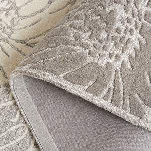 Safavieh Jardin Hand-Tufted Wool Runner Soft Floral Hallway Rug in Grey and Ivory 6'-0" x 9'-0" JAR327F-6