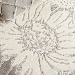 Safavieh Jardin Hand-Tufted Wool Runner Soft Floral Hallway Rug in Grey and Ivory 8'-0" x 10'-0" JAR327F-8