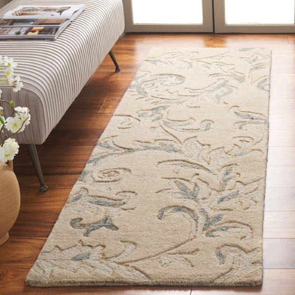 Safavieh Jardin Hand-Tufted Wool Cotton Floral Runner Rug for Hallways and Entryways 2'-3" x 8'-0" JAR328B-28