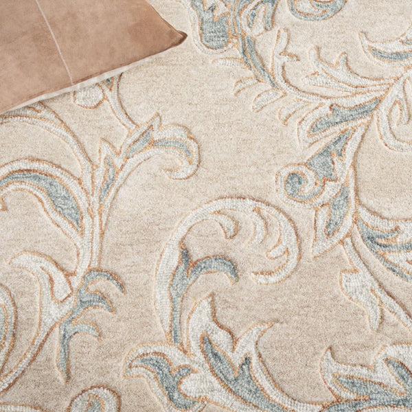 Safavieh Jardin Hand-Tufted Wool Cotton Floral Runner Rug for Hallways and Entryways 4'-0" x 6'-0" JAR328B-4