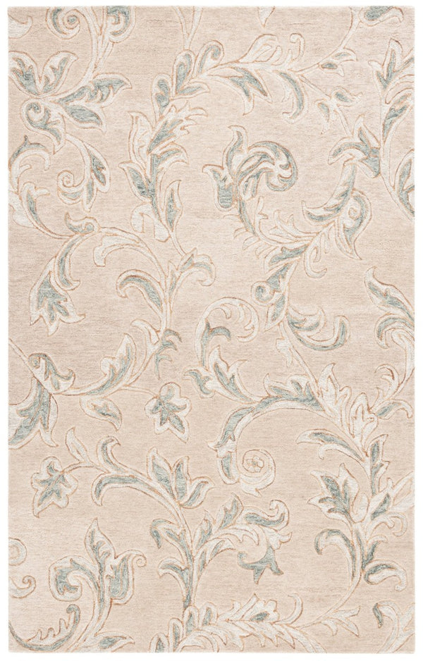 Safavieh Jardin Hand-Tufted Wool Cotton Floral Runner Rug for Hallways and Entryways 5'-0" x 8'-0" JAR328B-5