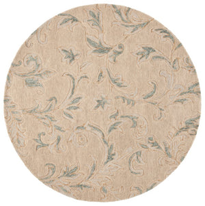 Safavieh Jardin Hand-Tufted Wool Cotton Floral Runner Rug for Hallways and Entryways 6'-0" x 6'-0" - A JAR328B-6R