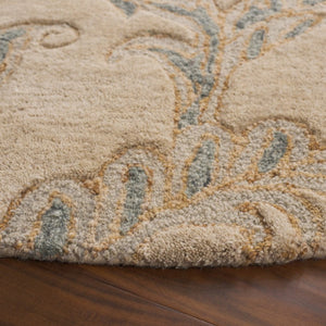 Safavieh Jardin Hand-Tufted Wool Cotton Floral Runner Rug for Hallways and Entryways 6'-0" x 6'-0" - A JAR328B-6R