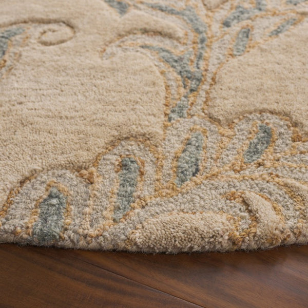 Safavieh Jardin Hand-Tufted Wool Cotton Floral Runner Rug for Hallways and Entryways 6'-0" x 6'-0" - A JAR328B-6R