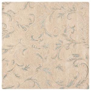 Safavieh Jardin Hand-Tufted Wool Cotton Floral Runner Rug for Hallways and Entryways 6'-0" x 6'-0" - B JAR328B-6SQ