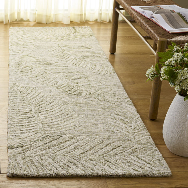 Safavieh Jardin Hand‑Tufted Sage And Ivory Floral Area Rug — Wool-Cotton Blend, Low-Profile Elegance For Living Rooms 8'-0" x 10'-0" JAR331W-8