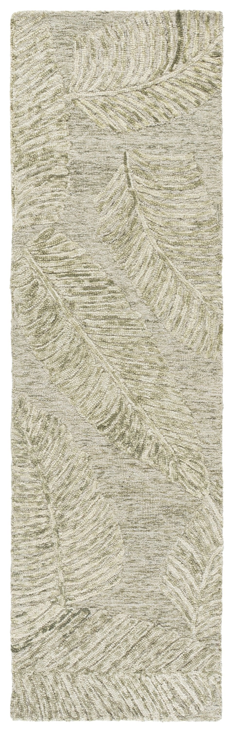 Safavieh Jardin Hand-Tufted Sage And Ivory Floral Rug — Wool-Cotton Blend, Low Pile, Artisanal Quality 6'-0" x 6'-0" JAR331W-6SQ
