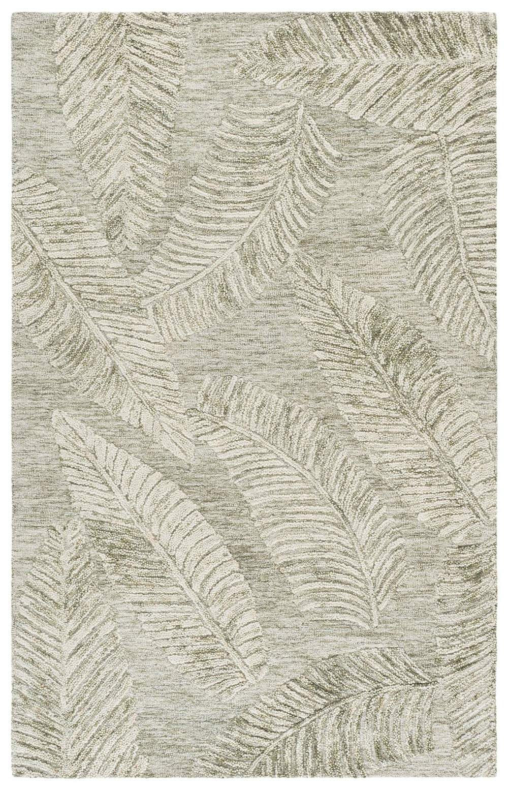 Safavieh Jardin Hand‑Tufted Round Wool Rug In Sage & Ivory Floral — Low‑Pile Artisanal Texture For Cozy Rooms 6'-0" x 6'-0" JAR331W-6R