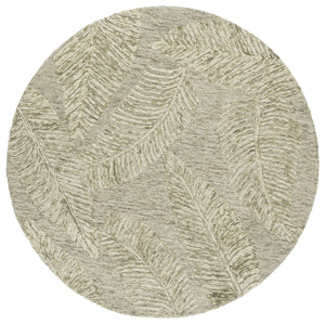 Safavieh Jardin Hand-Tufted Sage And Ivory Floral Rug — Wool-Cotton Blend, Low Pile, Artisanal Quality 6'-0" x 6'-0" JAR331W-6SQ