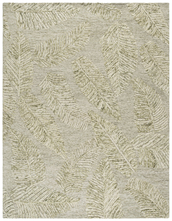 Safavieh Jardin Hand‑Tufted Round Wool Rug In Sage & Ivory Floral — Low‑Pile Artisanal Texture For Cozy Rooms 6'-0" x 6'-0" JAR331W-6R