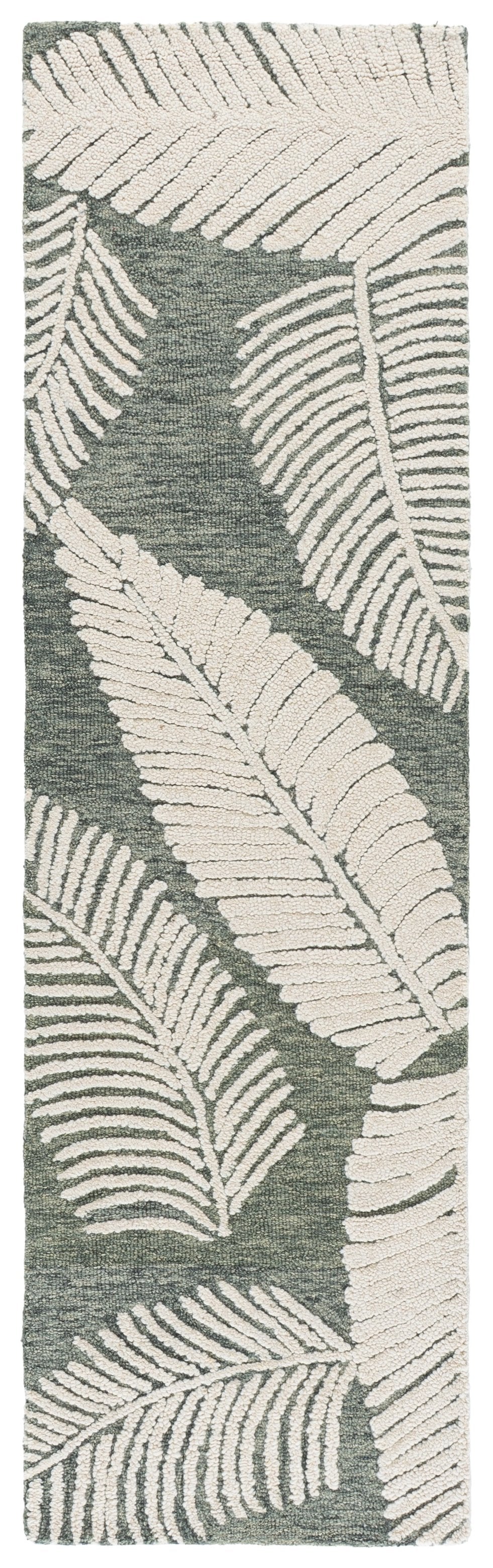 Safavieh Jardin Hand-Tufted Grey Ivory Floral Rug — Wool-Cotton Blend, Durable Comfort, Ethically Made In India 4'-0" x 6'-0" JAR332F-4