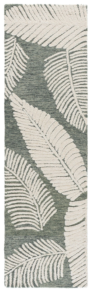 Safavieh Jardin Hand-Tufted Grey Ivory Floral Rug – Wool-Cotton Blend, Artisanal Texture, Timeless Elegance 9'-0" x 12'-0" JAR332F-9