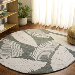 Safavieh Jardin Hand-Tufted Grey Ivory Wool-Cotton Rug With Subtle Floral Motif — Durable, Plush, Artisanal Elegance 6'-0" x 9'-0" JAR332F-6