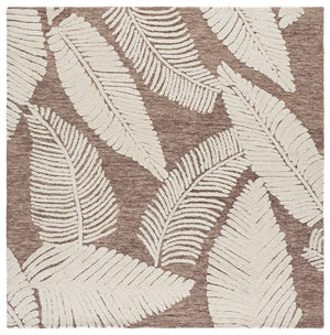 Safavieh Jardin Hand-Tufted Floral Area Rug In Brown And Ivory — 80% Wool Low-Profile 8X10 Durable Elegance 8'-0" x 10'-0" JAR332T-8