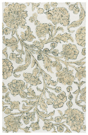 Safavieh Jardin Hand‑Tufted Ivory Green Floral Rug – Plush Low Profile Wool‑Cotton Blend For Elegant Rooms 8'-0" x 10'-0" JAR333Y-8