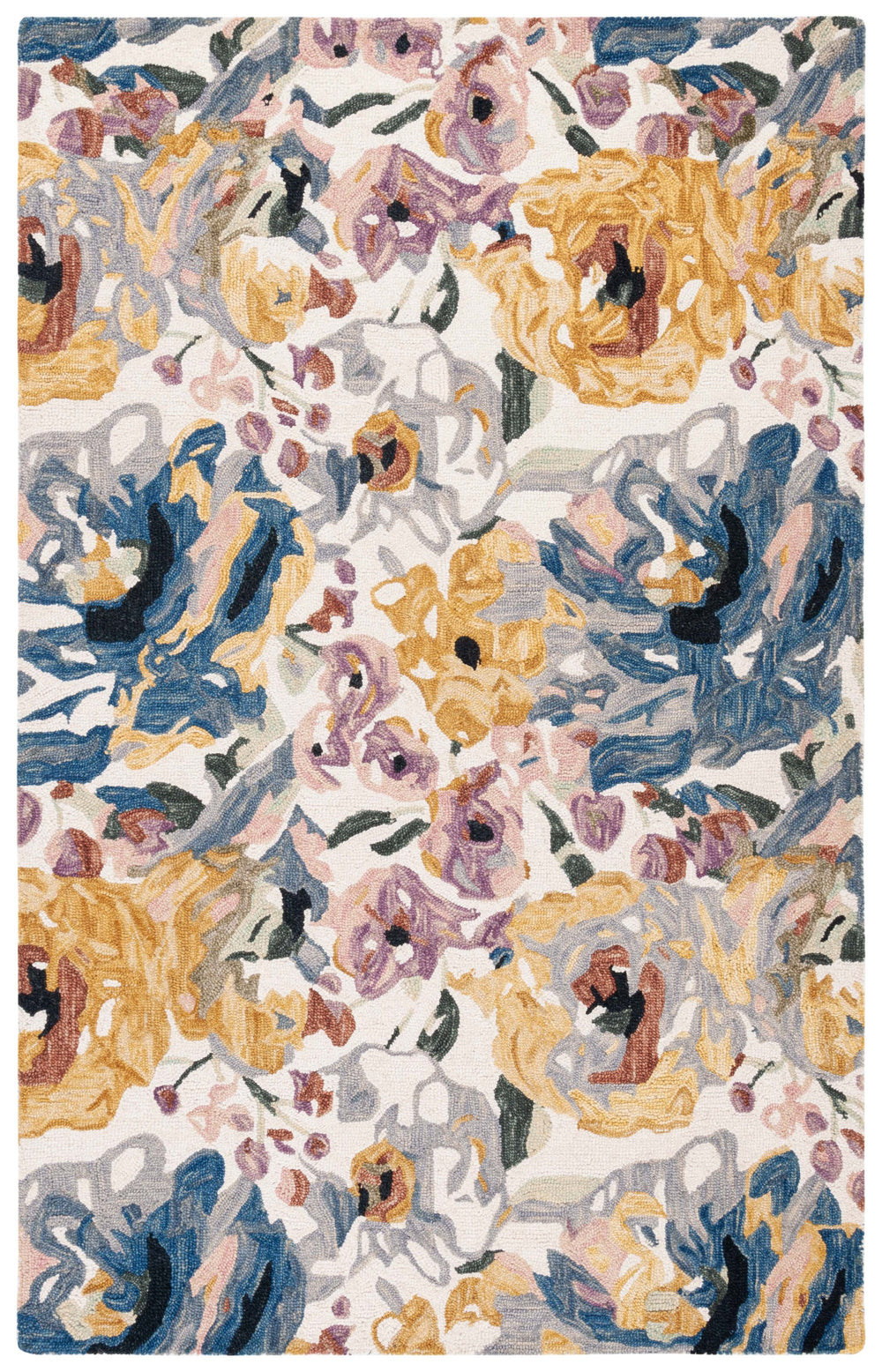 Safavieh Jardin Hand-tufted Ivory & Pink Area Rug - 5' X 8' Floral Design For Luxurious Home Decor Ivory ,Pink 85% Wool,15% Cotton Jar350a-5