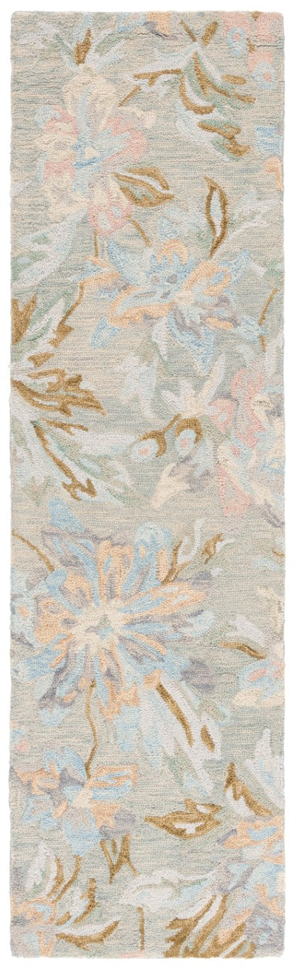 Safavieh Jardin Hand Tufted Wool Runner Rug with Country Floral Pattern for Hallway Entryway 2'-3" x 8'-0" JAR351F-28