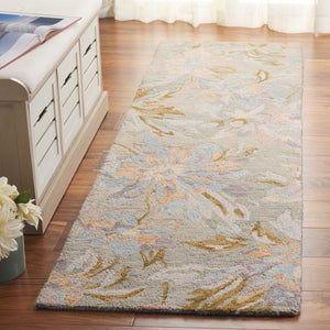 Safavieh Jardin Hand Tufted Wool Runner Rug with Country Floral Pattern for Hallway Entryway 2'-3" x 8'-0" JAR351F-28