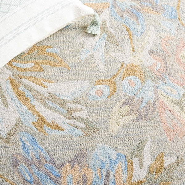 Safavieh Jardin Hand Tufted Wool Runner Rug with Country Floral Pattern for Hallway Entryway 3'-0" x 5'-0" JAR351F-3