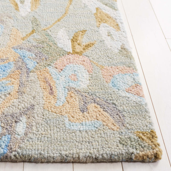 Safavieh Jardin Hand Tufted Wool Runner Rug with Country Floral Pattern for Hallway Entryway 3'-0" x 5'-0" JAR351F-3