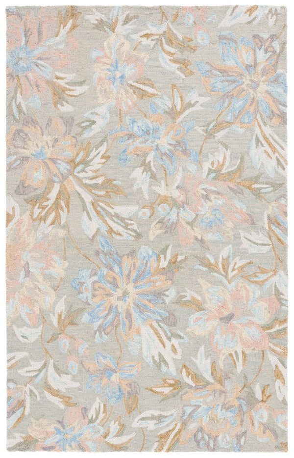 Safavieh Jardin Hand Tufted Wool Runner Rug with Country Floral Pattern for Hallway Entryway 5'-0" x 8'-0" JAR351F-5