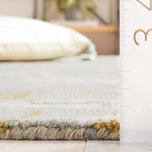 Safavieh Jardin Hand Tufted Wool Runner Rug with Country Floral Pattern for Hallway Entryway 6'-0" x 6'-0" JAR351F-6SQ