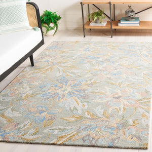 Safavieh Jardin Hand Tufted Wool Runner Rug with Country Floral Pattern for Hallway Entryway 6'-0" x 9'-0" JAR351F-6