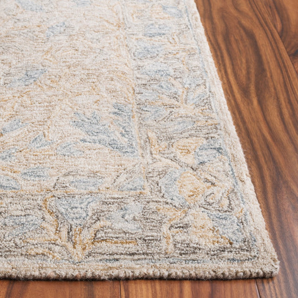 Safavieh Jardin Floral Area Rug - Handcrafted Wool & Cotton, Elegant Design For Luxurious Home Décor Beige ,Grey 85% Wool,15% Cotton Jar354b-3