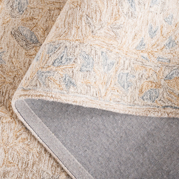 Safavieh Jardin Floral Area Rug - Handcrafted Wool & Cotton, Elegant Design For Luxurious Home Décor Beige ,Grey 85% Wool,15% Cotton Jar354b-3