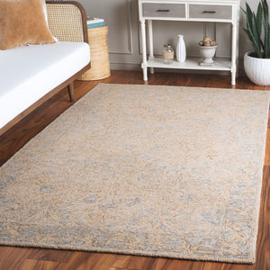 Safavieh Jardin Floral Area Rug - Handcrafted Wool & Cotton, Elegant Design For Luxurious Home Décor Beige ,Grey 85% Wool,15% Cotton Jar354b-3