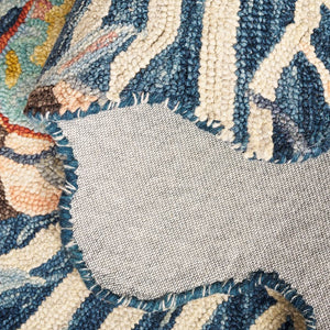 Safavieh Jardin Exquisite Hand-tufted Area Rug - Elegant Floral Design To Elevate Your Home Décor Today! Navy ,Turquoise 85% Wool,15% Cotton Jar355n-5