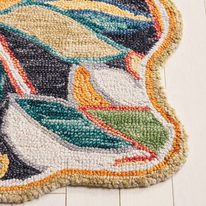 Safavieh Jardin Floral Area Rug - Hand-tufted Luxury In Wool And Cotton For Elegant Home Décor Solutions Black ,Green 85% Wool,15% Cotton Jar356z-3