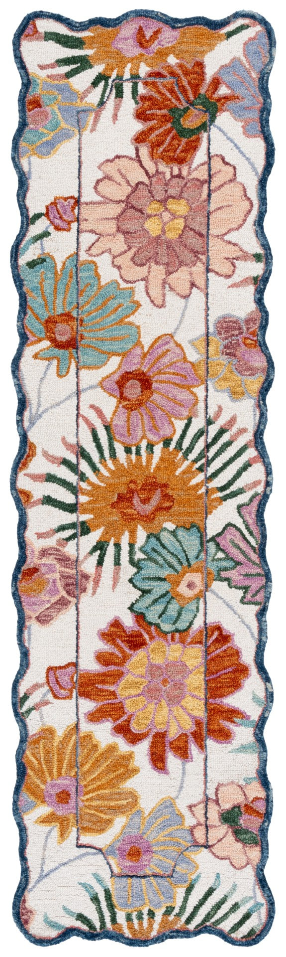 Safavieh Jardin Hand-tufted Floral Area Rug - Luxurious Wool-cotton Blend For Elegant Home Décor Solutions Ivory ,Rust 85% Wool,15% Cotton Jar357a-4