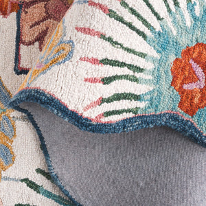 Safavieh Jardin Hand-tufted Floral Area Rug - Luxurious Wool-cotton Blend For Elegant Home Décor Solutions Ivory ,Rust 85% Wool,15% Cotton Jar357a-4