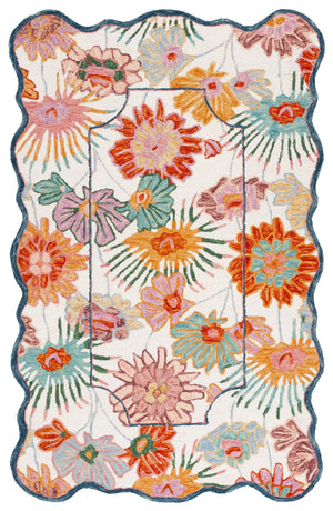 Safavieh Jardin Hand-tufted Floral Area Rug - Luxurious Wool-cotton Blend For Elegant Home Décor Solutions Ivory ,Rust 85% Wool,15% Cotton Jar357a-4