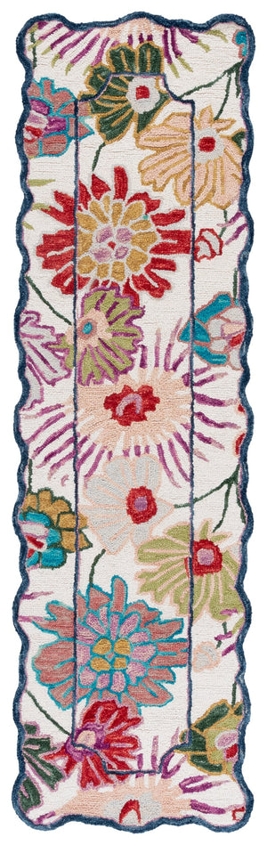 Safavieh Jardin Floral 6' Square Area Rug - Luxurious Hand-tufted Wool Blend For Elegant Home Decor Green ,Ivory 85% Wool,15% Cotton Jar357y-28