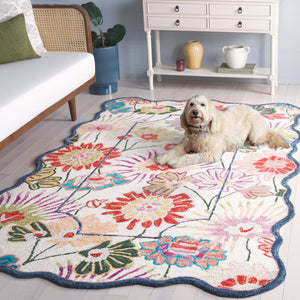 Safavieh Jardin Hand-Tufted Green & Ivory Wool-Cotton Accent Rug 27X45 In — Floral Motif, Artisanal Craftsmanship JAR357Y-2339